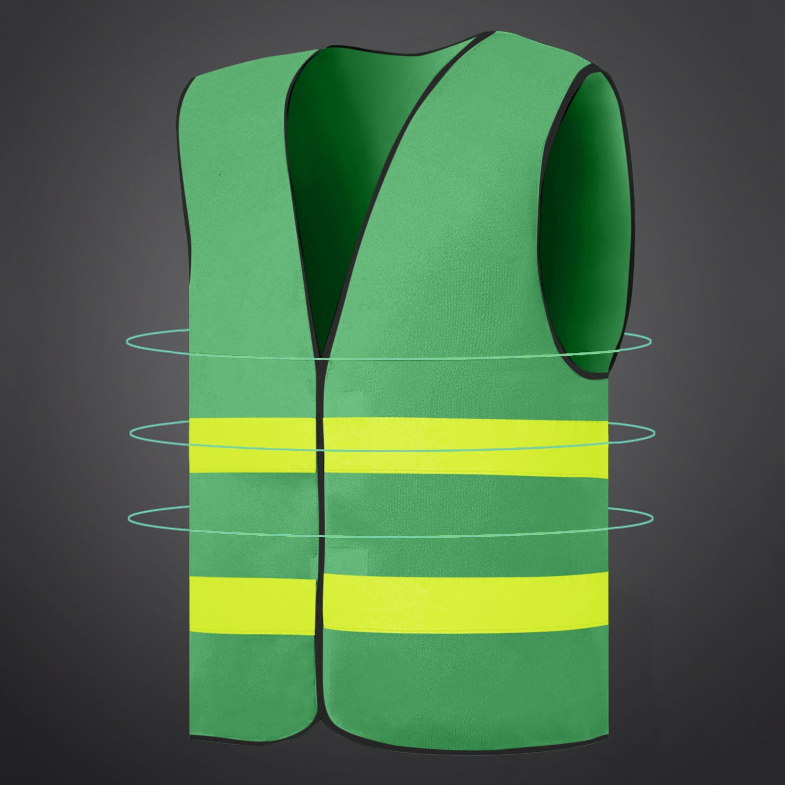 SZJXBUY Safety Vest for Men High Visibility Mesh Sleeveless Reflective Vests with Pockets and Zipper Breathable Workout Outerwear Top Army Green,Free Size