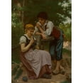 thumbnail image 3 of François Alfred Delobbe 14x18 Black Modern Framed Museum Art Print Titled - The Demure Maiden (1870), 3 of 5