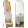 thumbnail image 1 of HOMCOM 64"x20" Full Length Mirror, Free Standing or Wall Mounted, Gold, 1 of 10