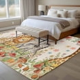 thumbnail image 4 of Cartoon Animal Rose Area Rugs 5x7 ft Retro Cute Lion Elephant Giraffe Zebra Mushroom Washable Rug Non Slip Indoor Carpet Absorbent Floor Mat for Living Room Bedroom Dining Room, 4 of 9