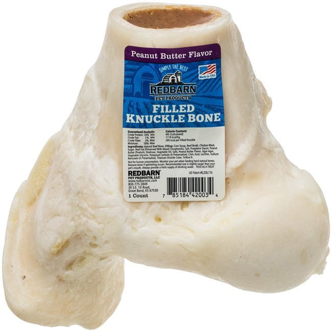 Redbarn Peanut Butter Filled Knuckle Bone Dog Treat, 1 Ct