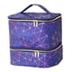 thumbnail image 3 of Bolsa de almacenamiento de PU Salvador estuche de transporte de doble capa contenedor de esmalte de unas herramientas Azul profundo, 3 of 10