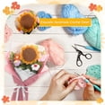thumbnail image 4 of Ramo de flores de ganchillo Uxcell, girasol de punto hecho a mano con bolsa de regalo para decoración del hogar DIY [Color pasta de frijol], 4 of 6
