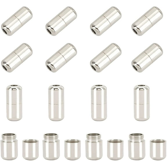 1box Brass Capsule Lace Lock Buckles Sneaker Kits Metal Shoelaces lock Accessories 18x8mm Hole: 3mm 30set/box