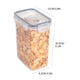 thumbnail image 3 of Xihbxyly Tanque de Almacenamiento Transparente, Hermético, Tapa a Prueba de Humedad, Diseño Compacto, Recipientes de Plástico Transparente, Organizador de Cocina, Juego de 5, Ideal para Despensa y Re, 3 of 6