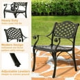 thumbnail image 4 of 9-Piece Patio Dining Set for 8, All Weather Cast Aluminum Outdoor Funiture Table and Chairs Set - 94.5" Rectangular Table and 8 Dining Chairs, 2" Umbrella Hole, 4 of 7