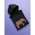thumbnail image 3 of Floral Elephant Composition Hoodie Women -Image by Shutterstock, Female 3X-Large, 3 of 4