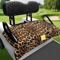 thumbnail image 3 of Bulopur Leopard Print Golf Seat Covers for Cart Breathable Golf Cart Seat Towel Blanket with 4 Front Pockets& Nonskid Bottom Suitable for EZGO, Yamaha, Club Car, 3 of 8