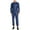 Navy Blue, variant on Men Water Resistant Coveralls Turn-Down Collar Jumpsuit with Elastic Back Waist & Zipper Black XXL
