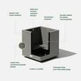 thumbnail image 2 of Veradek Block Series Cube Small Plastic Planter - Gray, 2 of 12