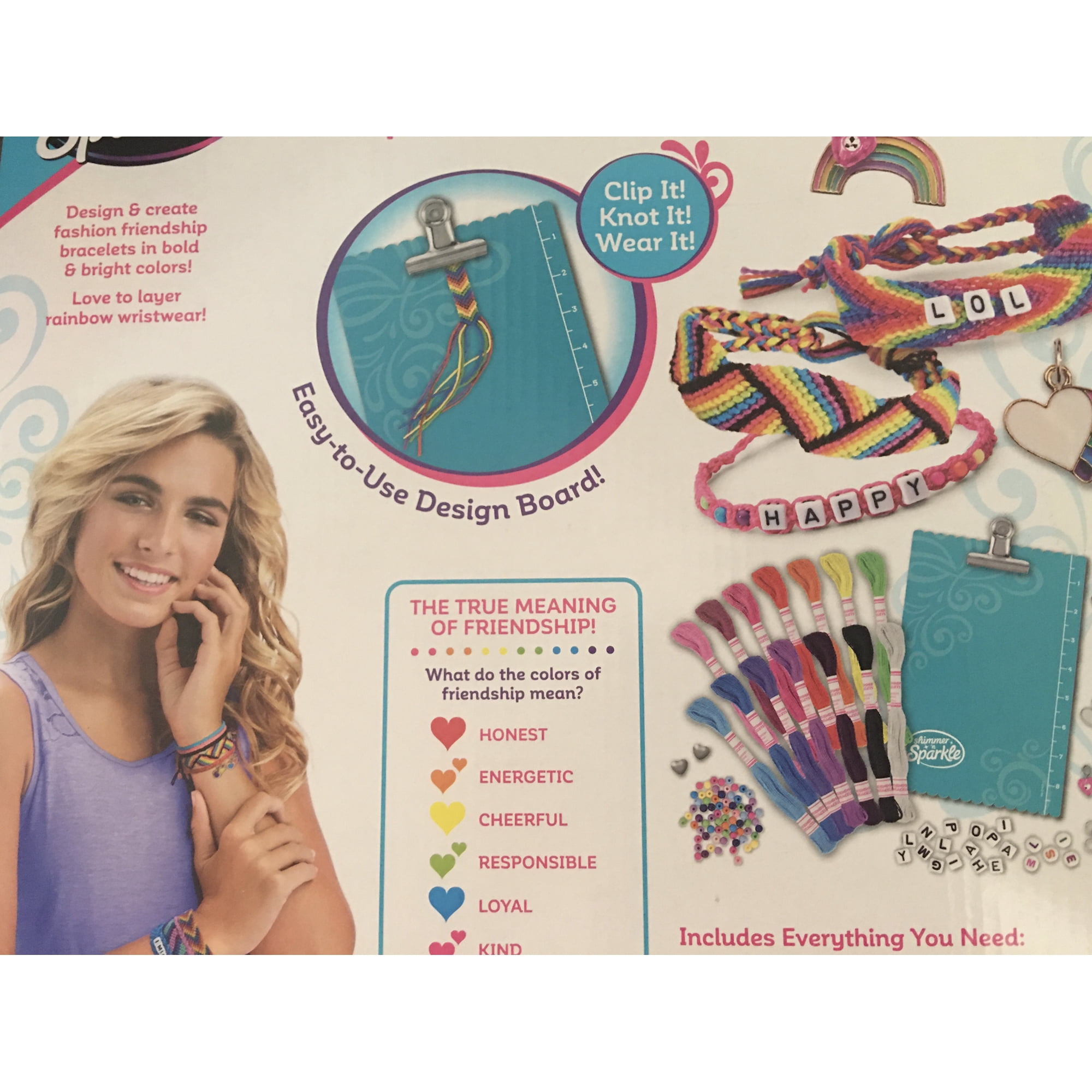 Cra-Z-Art Shimmer N Sparkle Fashion Rainbow Friendship Bracelet Making Kit