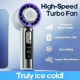 thumbnail image 2 of Portable Handheld Turbo Fan 100 Wind Speeds Adjustable Mini Personal Fan Battery Operated Electric Eyelash Fan, 2 of 5