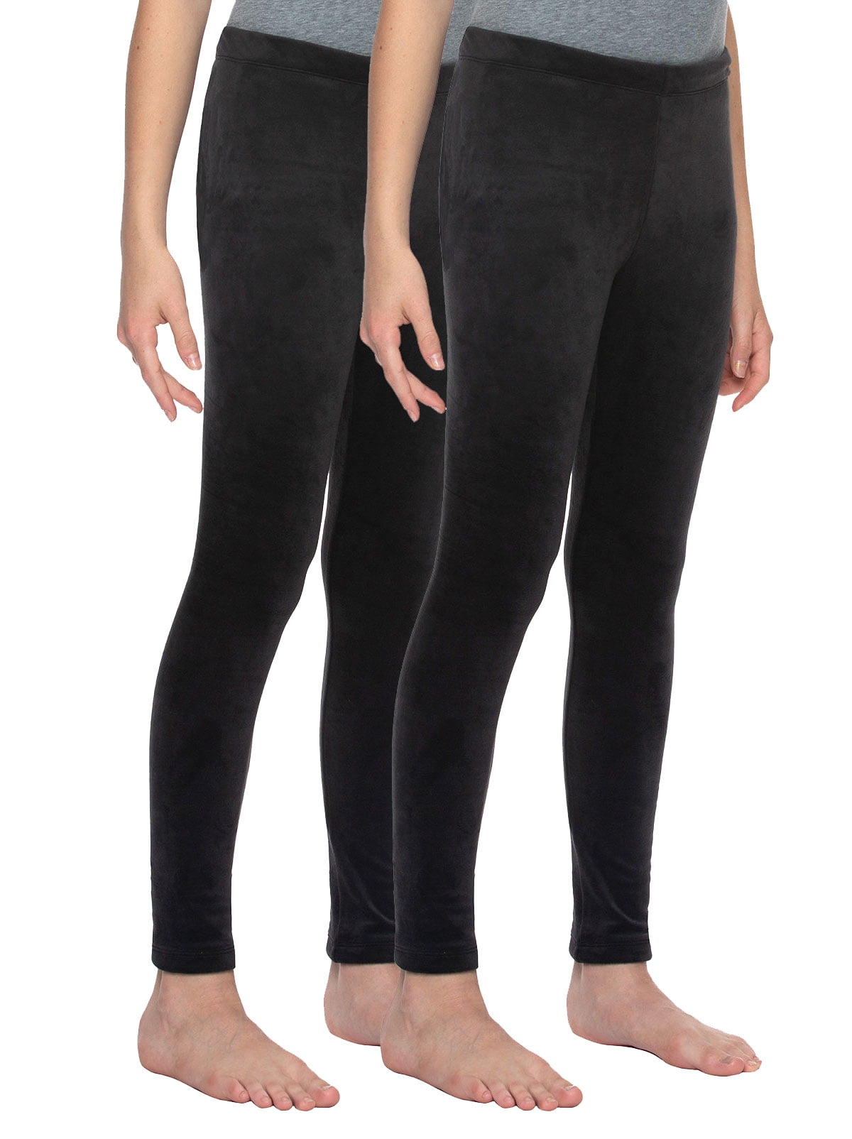 Felina Felina Kids Velour Leggings 2Pack (Black, Medium