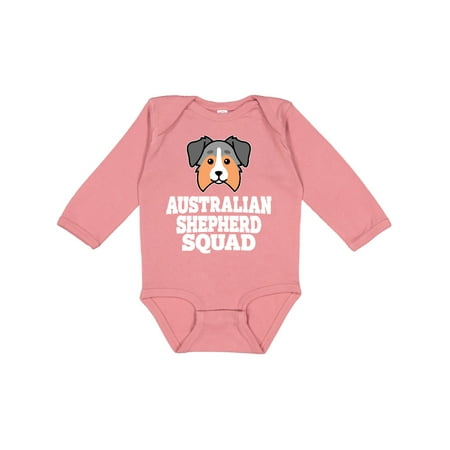 

Inktastic Dog Australian Shepherd Squad Gift Baby Boy or Baby Girl Long Sleeve Bodysuit