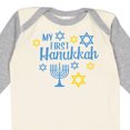 thumbnail image 4 of Inktastic My 1st Hanukkah with Menorah and Stars of David Boys or Girls Long Sleeve Baby Bodysuit, 4 of 5