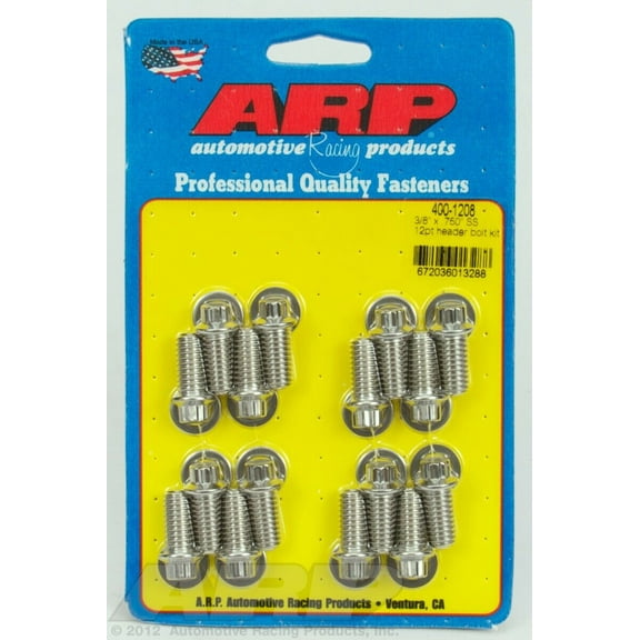 ARP INC. 400-1208 3/8 X .750 SS 12PT HEADER BOLT KIT