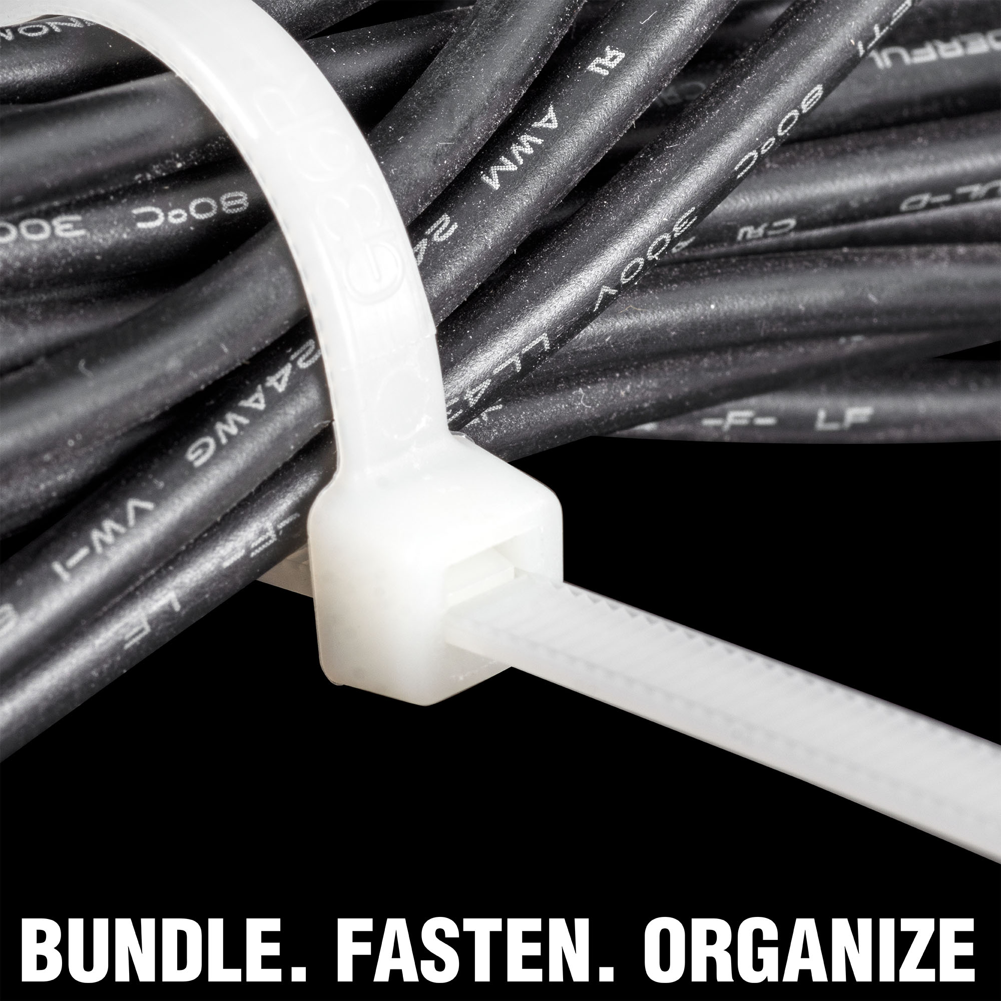 Cambridge ZipIts Cable Ties 11 Inch 75 Lb Standard Duty Zip Ties 100 Pieces Natural UL Listed Contractor Quality Industrial Strength