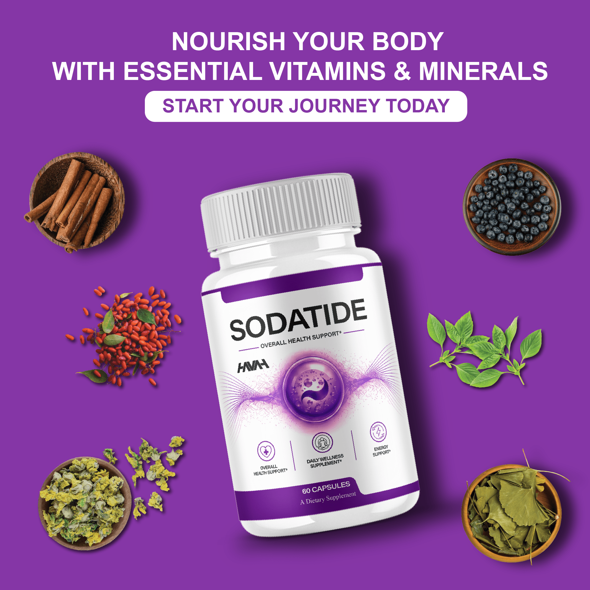 (3 Pack) SodaTide Wellness Supplement, Soda Tide Support Pills (180 Capsules)