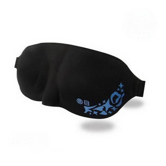 Panda Superstore Eye Mask Eyepatch Blindfold Shade Sleep Aid Cover Light Guide Relax - Black