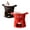Black&Red, variant on Personal Chocolate Fondue Mug Set with Forks - 2025 Design Ceramic Melting Cup for Chocolate, Cheese & Butter | Mini Fondue Pot for Date Nights, Birthdays & Romantic Gifts