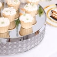 thumbnail image 6 of BalsaCircle 15.5" Silver Metal Beaded Cake Stand Wedding Cake Holder, 6 of 7
