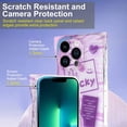 thumbnail image 3 of iPhone 13 Pro Case, Shockproof Kawaii TPU Phone Case for iPhone 13 Pro 2021 (6.1 Inch), with Soft Cute Back Case for Girls and Women, Purple Love, 3 of 13