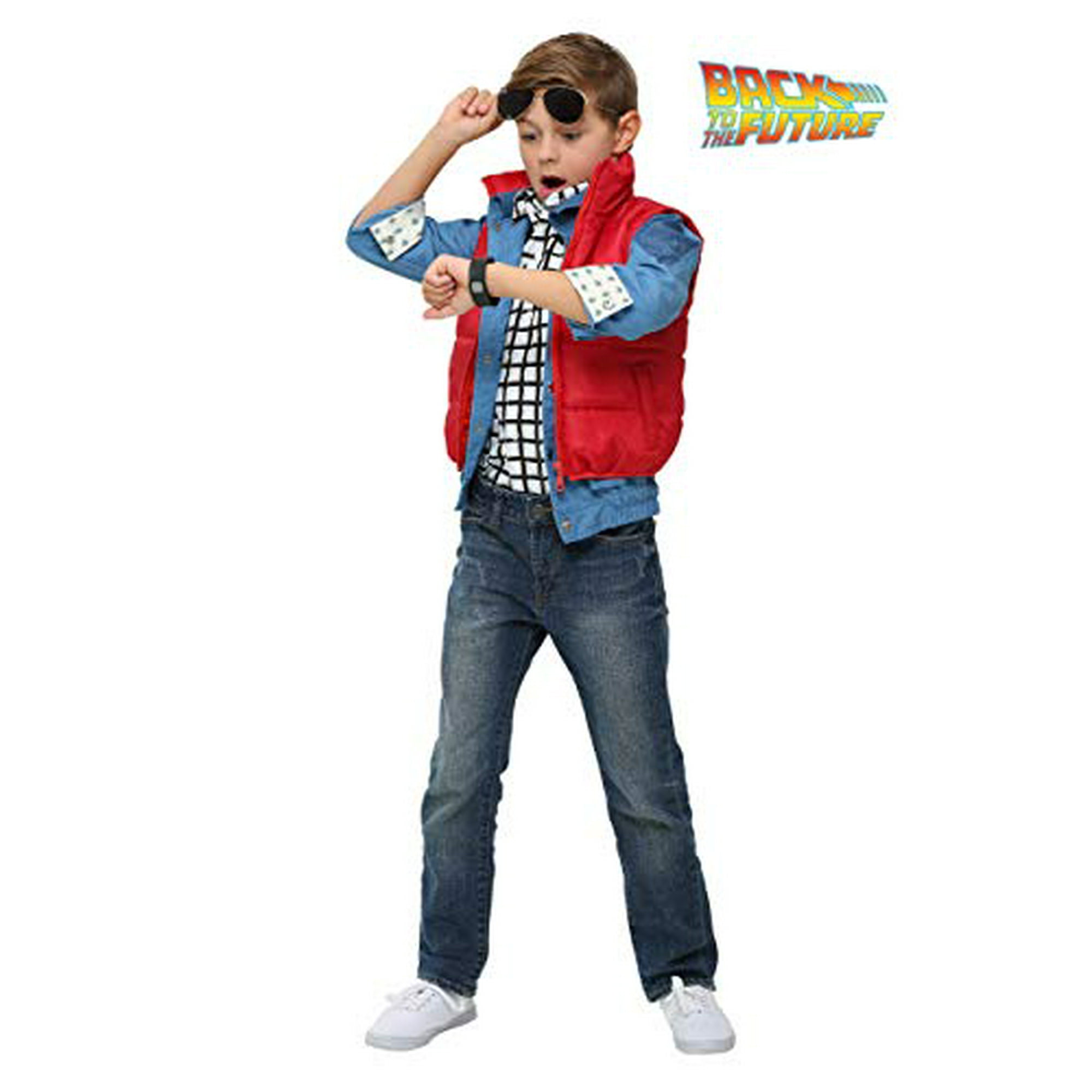 Marty McFly Gilet Matelassé Costume Retour vers le Futur Enfant