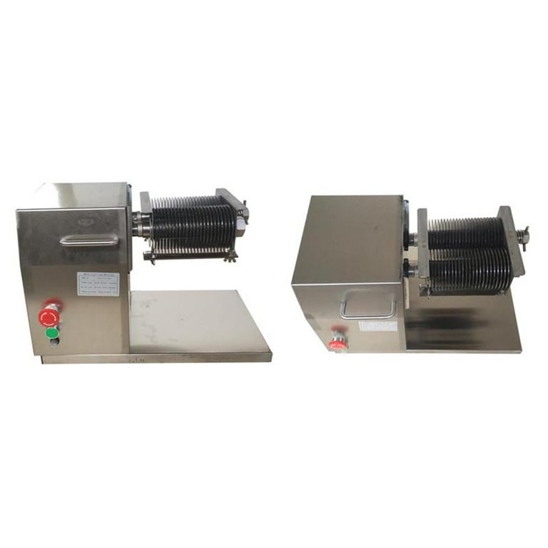 HQHAOTWU Meat Cutter Commercial Meat Cutting Machine QE Fresh Meat Shredded  Meat Dicer Processing Machine 550W Standard Feed Port 3mm Blade