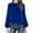 Womens Velvet Top-A09 Blue, variant on Womens Velvet Top Puff Long Sleeve Velour Blouse Pleated Business Elegant Shirt Fall Winter Trendy Dressy Casual T-Shirts with Elastic Cuffs XXL