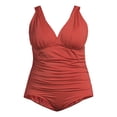 thumbnail image 3 of Time and Tru Women's and Women's Plus Plunge One Piece Swimsuit, Sizes XS-3X, 3 of 6