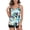 Leaf Print, variant on OCEAN BLUES Women's Swimsuit Set Scoop Neck Tankini Top with Boyshort Two Piece Bathing Suit Size L