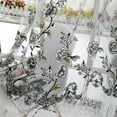 thumbnail image 3 of 77" Sheer Curtains, Peony Flower Embroidered Transparent Curtains, Colorful Curtains Window Screenings for Bedroom Living Room(Gray), 3 of 6