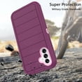thumbnail image 4 of Asuwish Compatible with Samsung Galaxy A14/M14 5G Phone Case Hybrid Rugged Shockproof Hard Protective Drop Proof Full Body Heavy Duty Mobile Cell Cover for A 14 4G 14A 14M G5 Women Men Purple, 4 of 6
