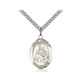 thumbnail image 1 of Sterling Silver St. Angela Merici Pendant 1 x 3/4 inches with Heavy Curb Chain, 1 of 1