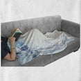 thumbnail image 6 of Winter Soft Flannel Fleece Blanket, Hand Drawn Abstract Tree with Snowflakes for Leaves Soft Colored Image Seasonal, Cozy Plush for Indoor and Outdoor Use, 50" x 70", Blue Grey White, by Ambesonne, 6 of 6