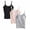 Black+Beige+Gray, variant on 3-pack Women's Built-in Bra Padded Camisole, Adjustable Spaghetti Strap Soft Cotton Yoga Tank Tops for Daily Wear