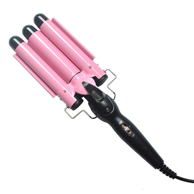 Rizador de pelo de cerámica de 25 mm, triple barril, rizador de pelo, herramienta de estilismo Tmvgtek cuidado belleza