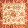 thumbnail image 1 of Ahgly Company Indoor Square Abstract Orange Modern Area Rugs, 3' Square, 1 of 4