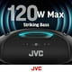 thumbnail image 2 of JVC Altavoz Bluetooth inalámbrico portátil - 120 W con graves profundos de doble woofer, iluminación RGB, Boombox interior/exterior, Bluetooth 5.3, resistente al agua IPX6, USB-C, tiempo de reproducci, 2 of 5