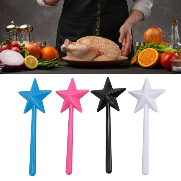 Salt Shaker Wand, Salt Shaker Stick Star Shape 4Pcs Portable 3 Small Holes for Sea Salt