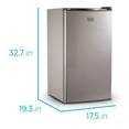 thumbnail image 2 of Black + Decker BCRK32V Compact Refrigerator Energy Star Single Door Mini Fridge with Freezer, 3.2 Cubic Ft., VCM, Gray, 2 of 7
