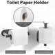 thumbnail image 5 of Juego de accesorios de baño autoadhesivos de 4 piezas soporte de papel higiénico de acero inoxidable, 5 of 9
