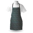 thumbnail image 4 of Acorn Apron, Woodland Nature Illustration Mushroom Nuts Deer and Owl on Dark Green Background, Unisex Kitchen Bib with Adjustable Neck for Cooking Gardening, Adult Size, Multicolor, by Ambesonne, 4 of 4