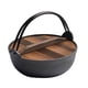 thumbnail image 1 of Cateissary Olla para estofado Shouxi Po negra, viga de elevación doble de acero duradero, suplemento de hierro natural sin recubrimiento Cocina y Comedor guantes+tapa+olla, 1 of 6