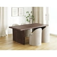 thumbnail image 5 of Modern Minimalist Wood Dining Table in Smoked Oak Stain, 5 of 5