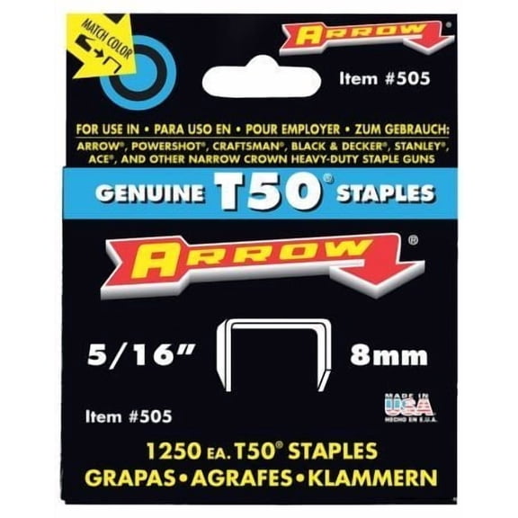 Arrow Fastener Arrow T50 Heavy-Duty Staple, Case of 4