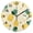 Black, variant on Pineapple Star Pattern Wall Clock 10in Round Artistic Oil Painting Home Decor Desk Table Clock