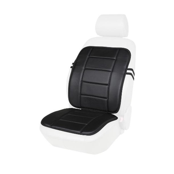 Kool Kooshion 60287005B Faux Leather Full Seat Cushion, Black