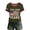 Army Green, variant on Women's Patriotic 4th of July 250th Anniversary T-Shirt, Retro Distressed USA Flag Graphic Ringer Shirt, USA 250 Years Celebration Crewneck Summer Apparel