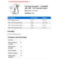 thumbnail image 2 of Fuel Pump Assembly 1 - Compatible with 1990 - 1991 Chevy Lumina, 2 of 2